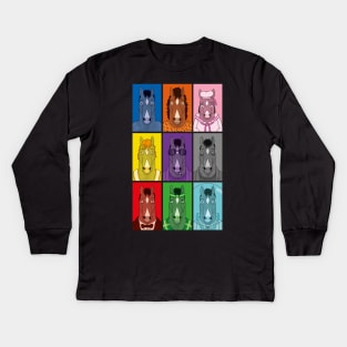 Bojack Horseman Colors Kids Long Sleeve T-Shirt